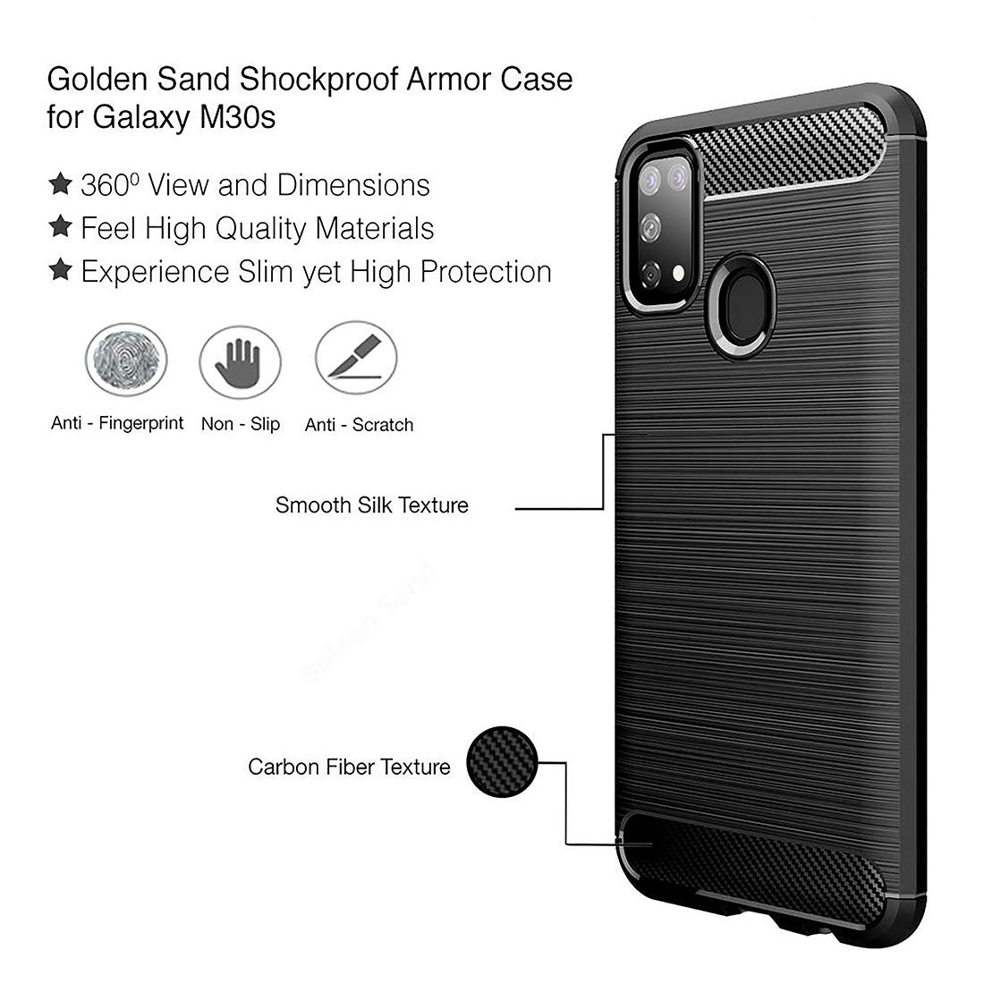 Carbon Fiber Case for Samsung Galaxy M31 Prime / M31 / F41
