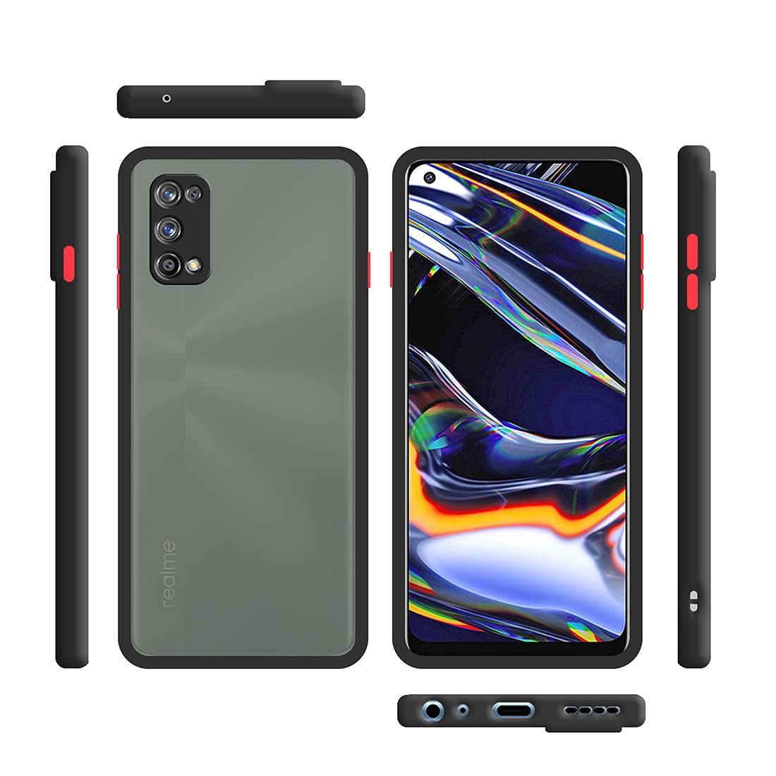 Smoke Back Case Cover for Realme 7 Pro