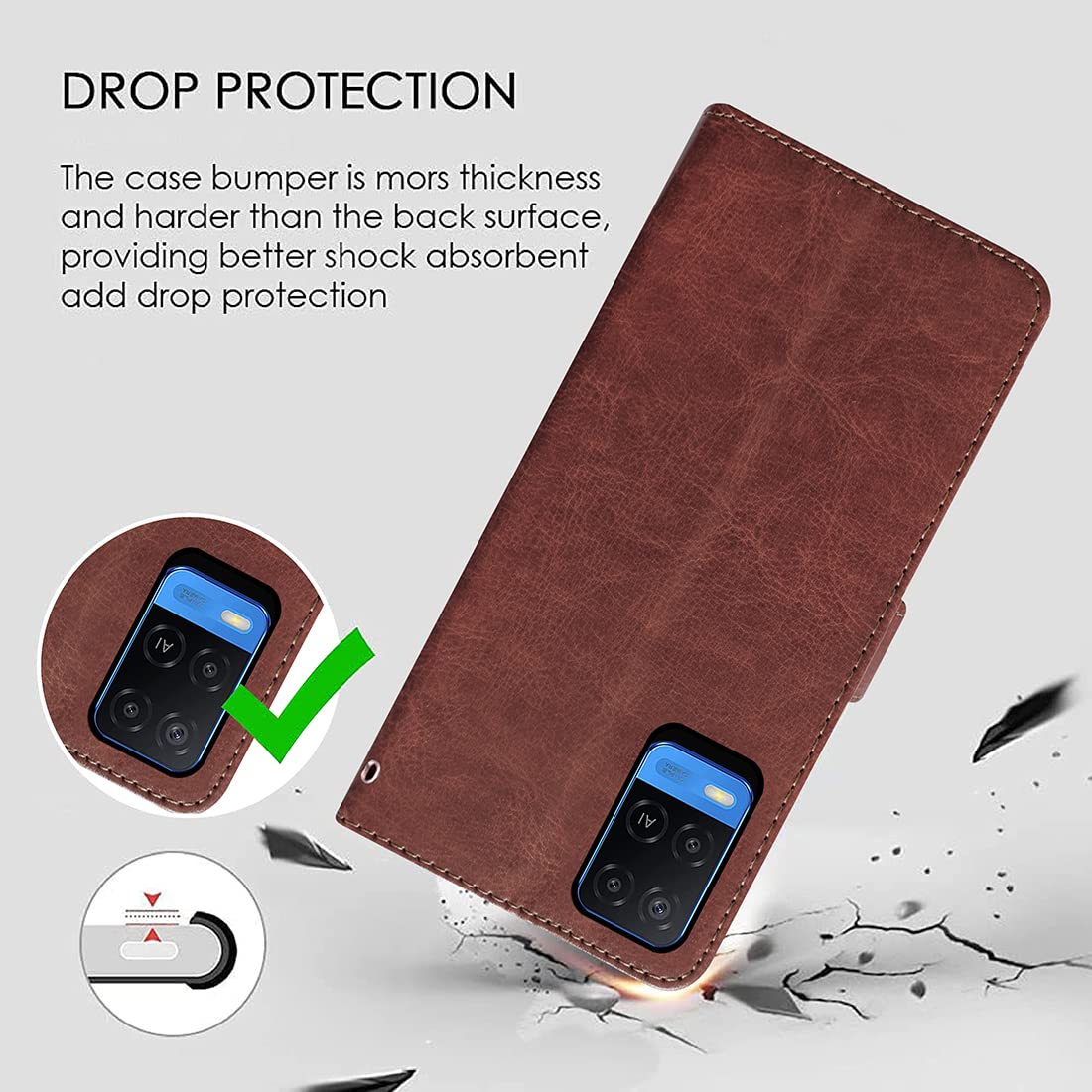 Premium Wallet Flip Cover for Oppo A54 4G