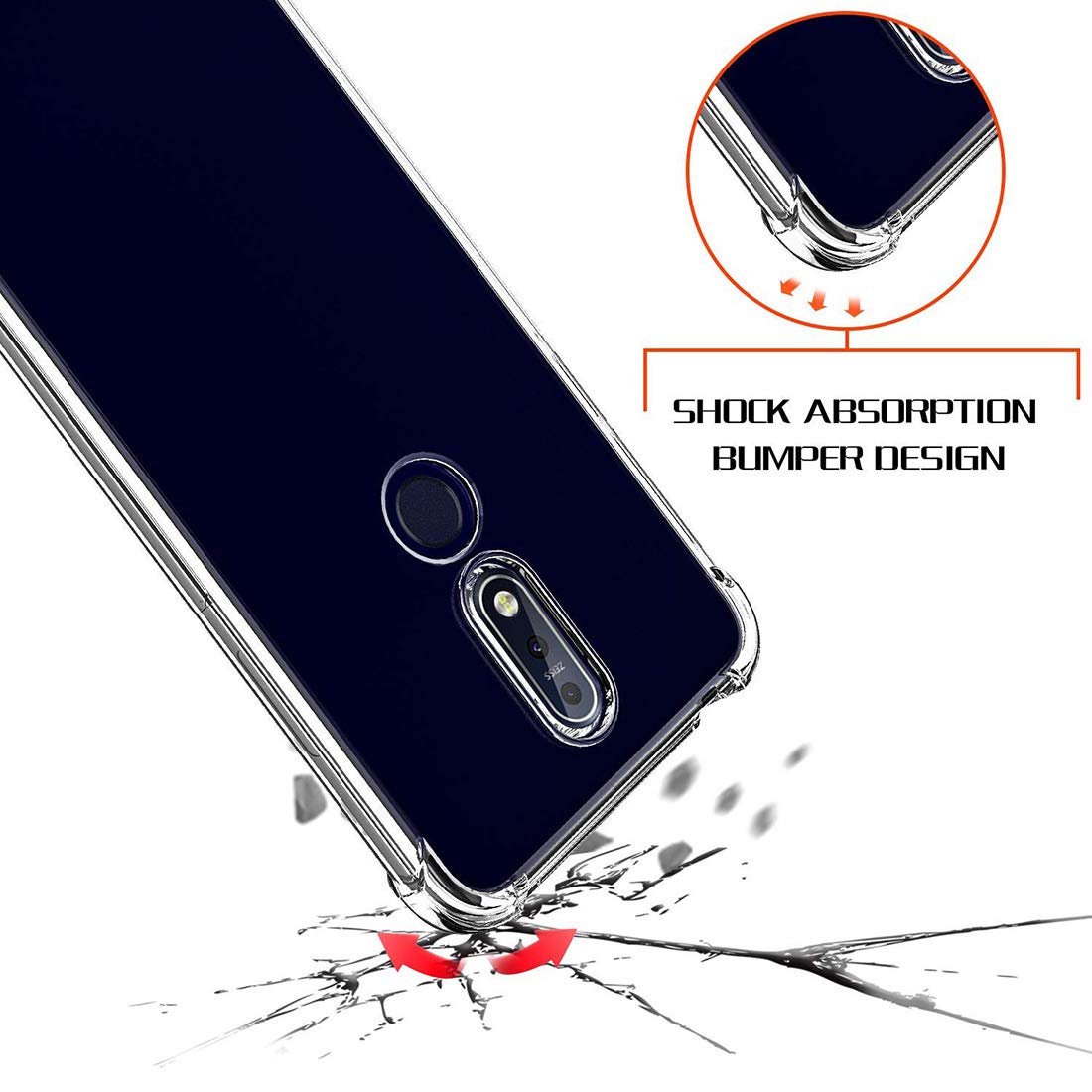 Hybrid Clear Case for Nokia 7.1