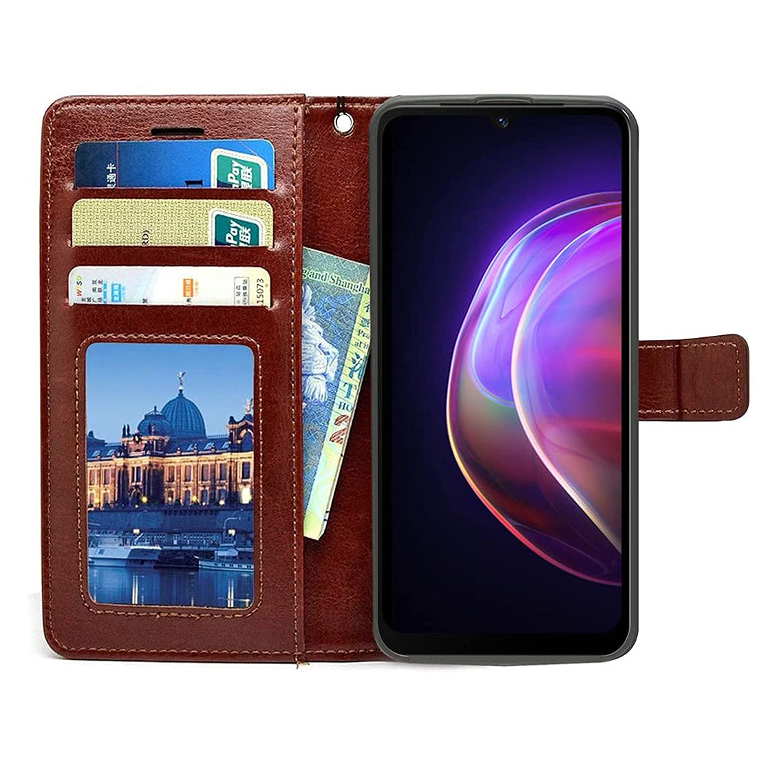 Premium Wallet Flip Cover for Vivo V21 5G