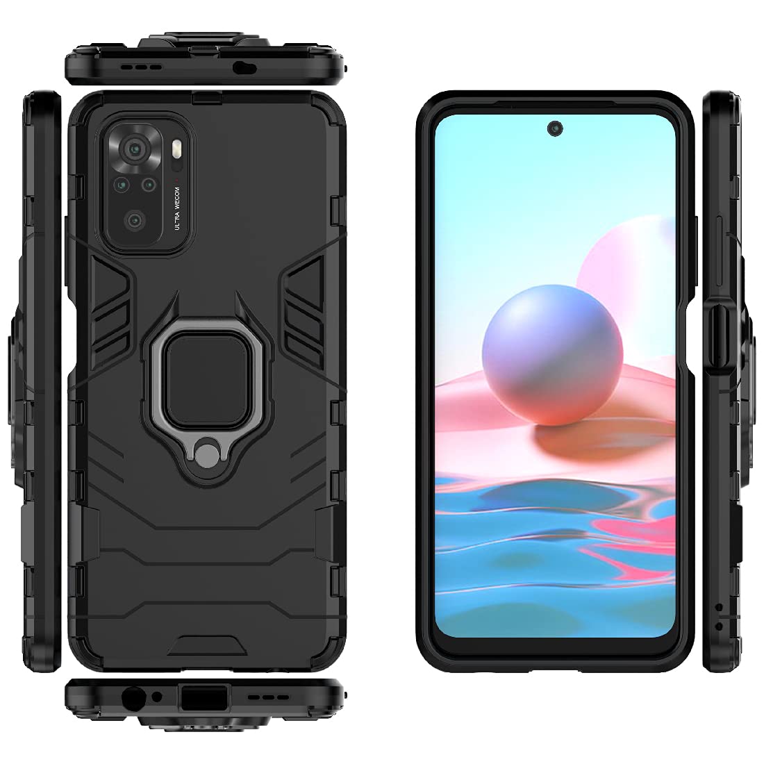 Hybrid Rugged Armor Kickstand Case for Mi Redmi Note 10 / Mi Redmi Note 10S