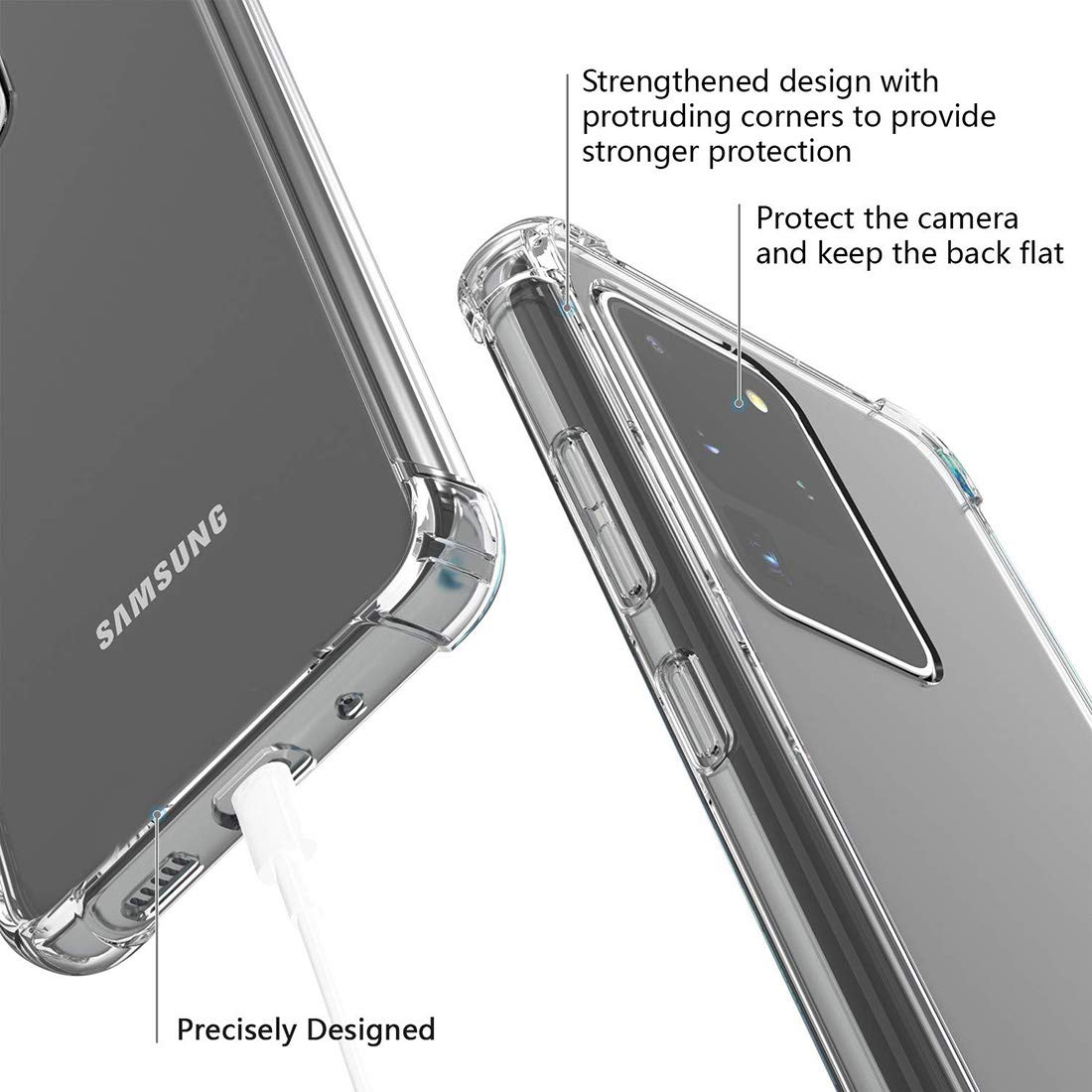 Hybrid Clear Case for Samsung Galaxy S20 Ultra 4G / S20 Ultra 5G