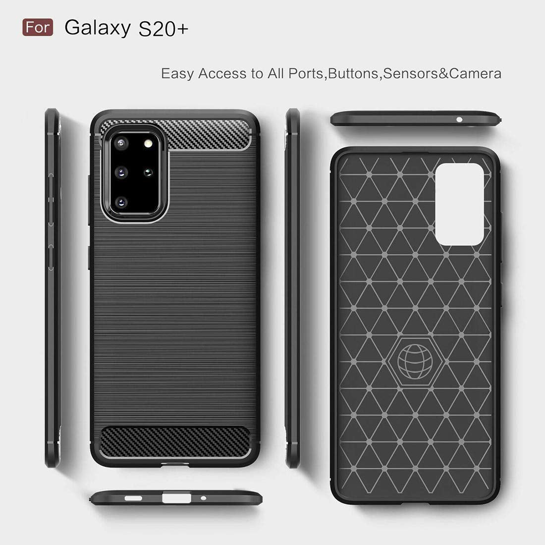 Carbon Fiber Case for Samsung Galaxy S20 Plus 4G / S20 Plus 5G