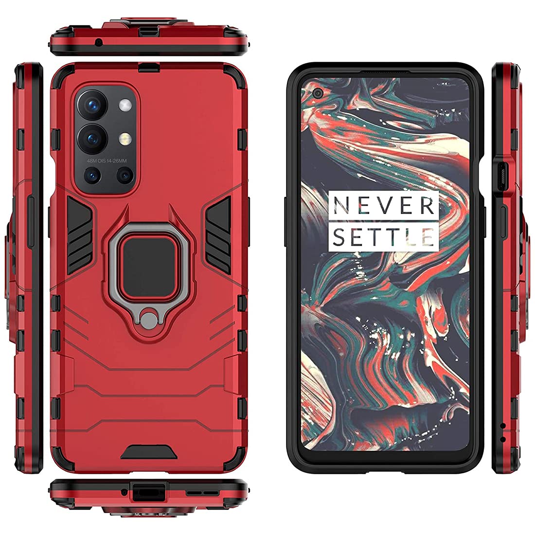 Hybrid Rugged Armor Kickstand Case for OnePlus 9R