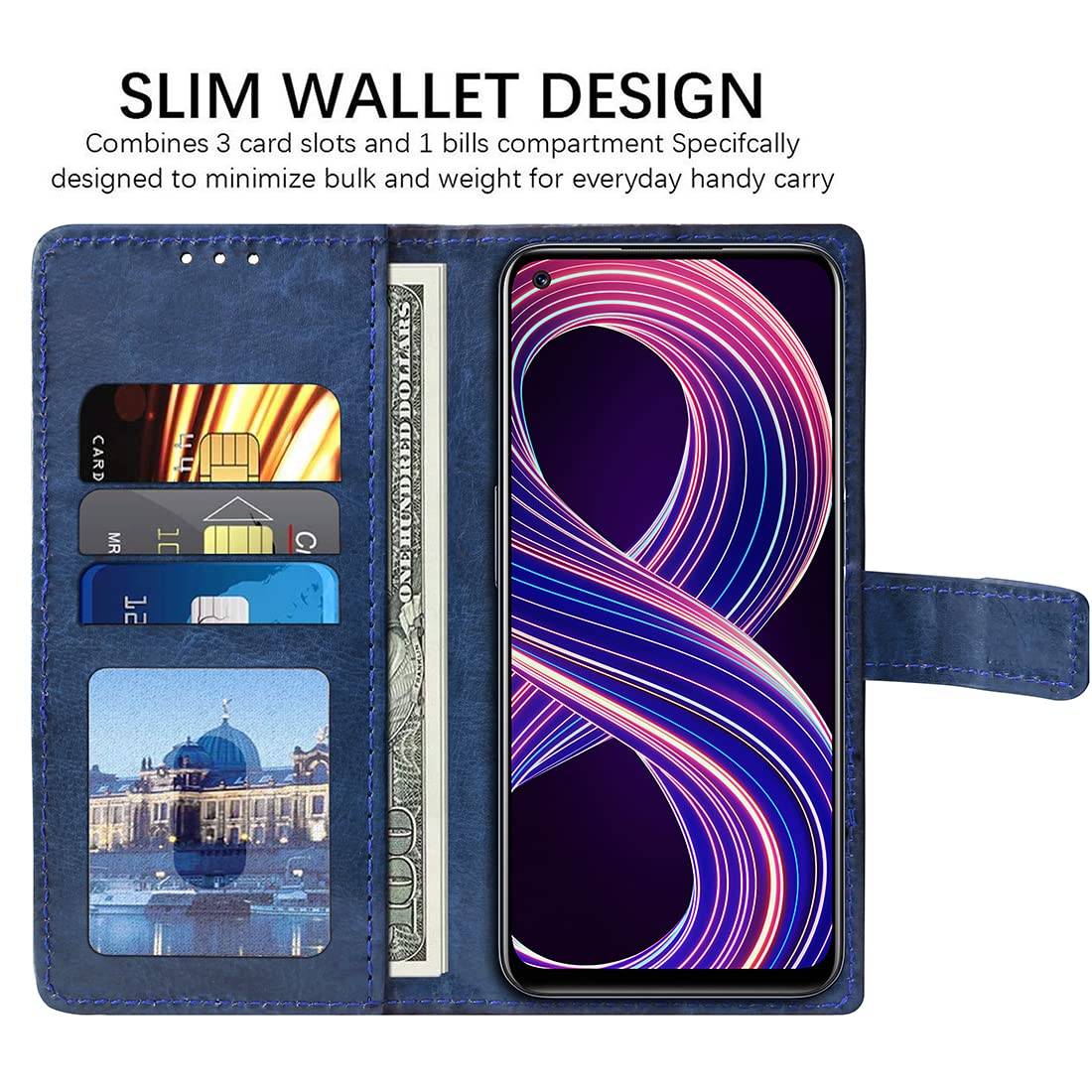 Premium Wallet Flip Cover for Realme 8 / Realme 8 Pro