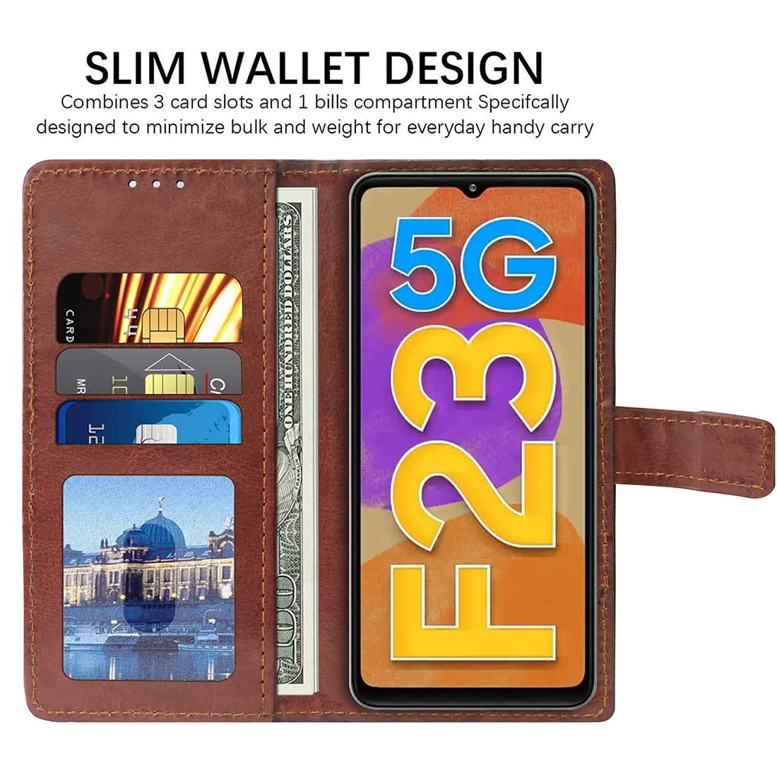 Premium Wallet Flip Cover for Samsung Galaxy F23 5G