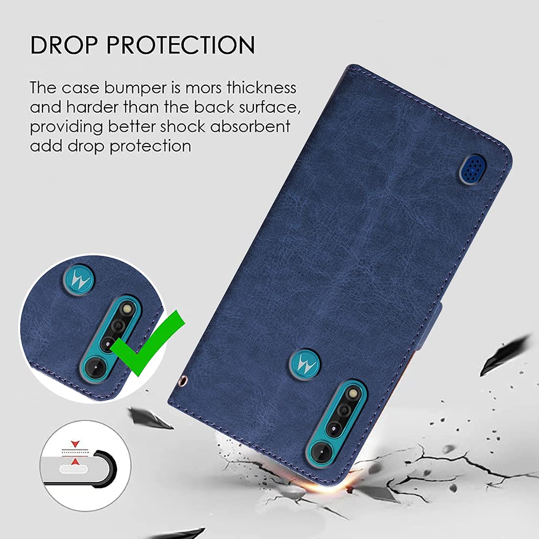 Premium Wallet Flip Cover for Motorola Moto G8 Power Lite