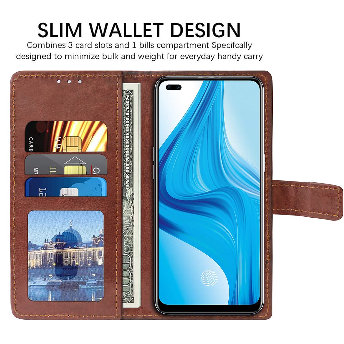Premium Wallet Flip Cover for Oppo F17 Pro / Oppo A93