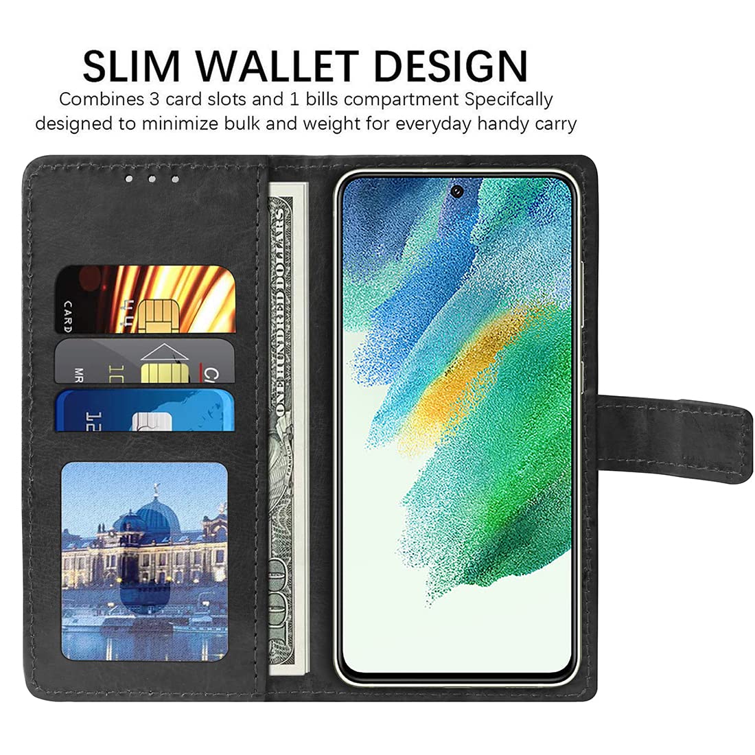 Premium Wallet Flip Cover for Samsung Galaxy S21 FE 5G