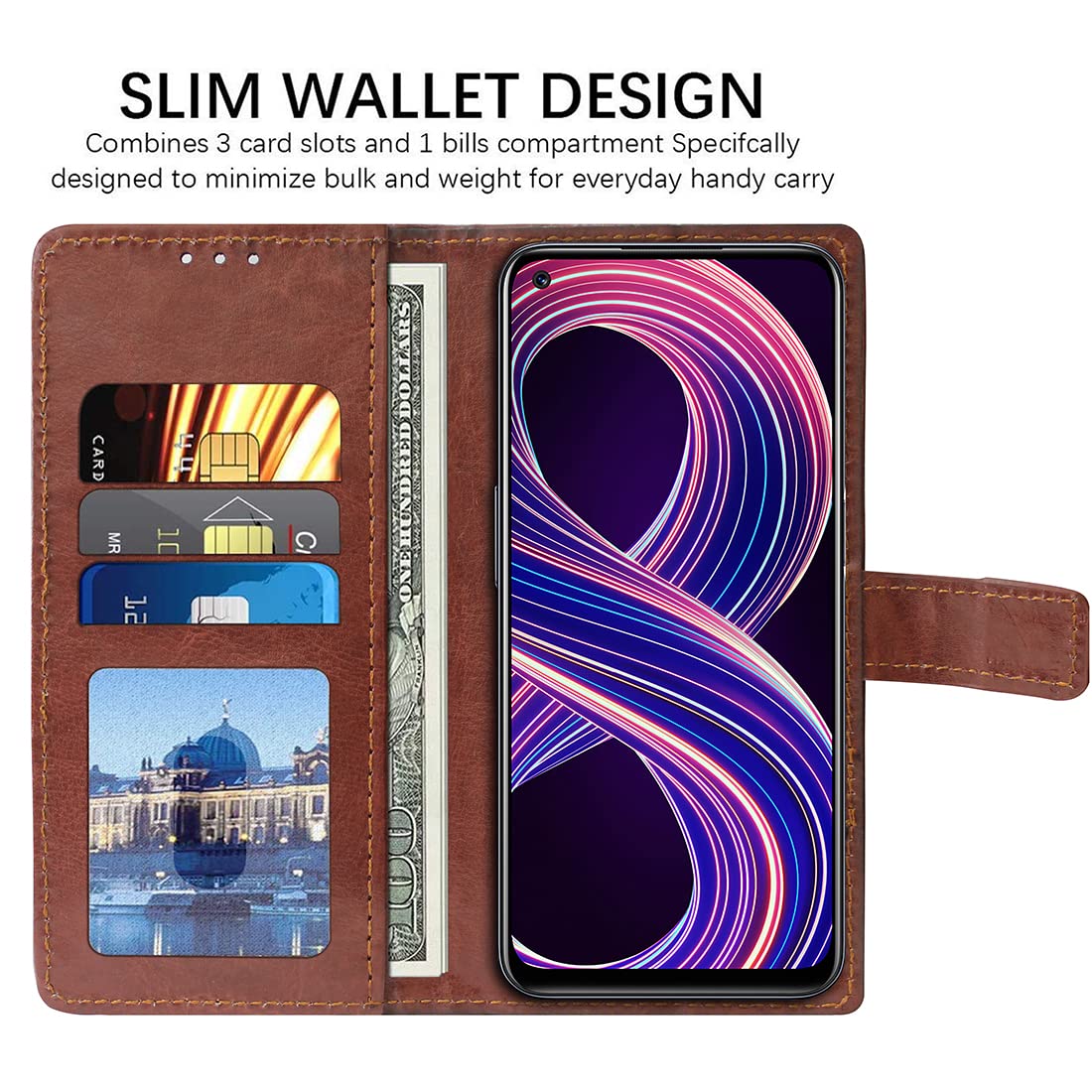 Premium Wallet Flip Cover for Realme 8 / Realme 8 Pro