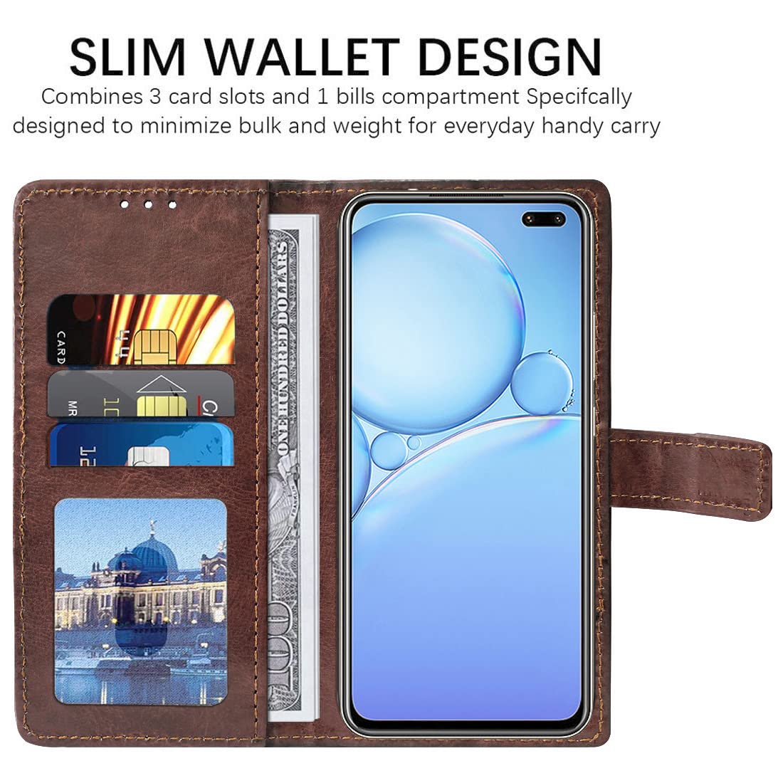 Premium Wallet Flip Cover for Vivo V19