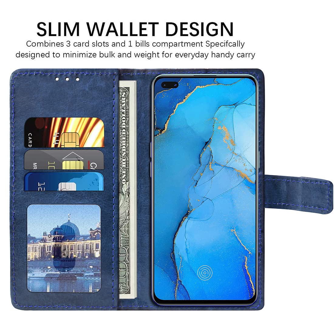 Premium Wallet Flip Cover for Oppo Reno 3 Pro