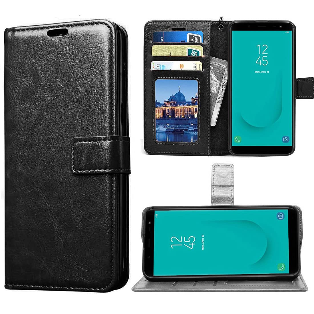 Premium Wallet Flip Cover for Samsung Galaxy J6