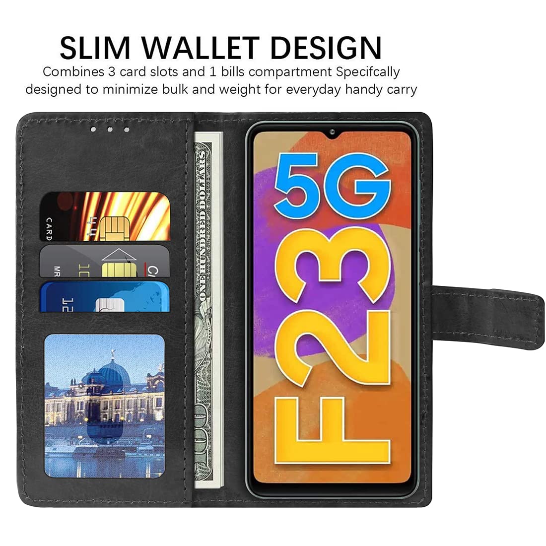 Premium Wallet Flip Cover for Samsung Galaxy F23 5G