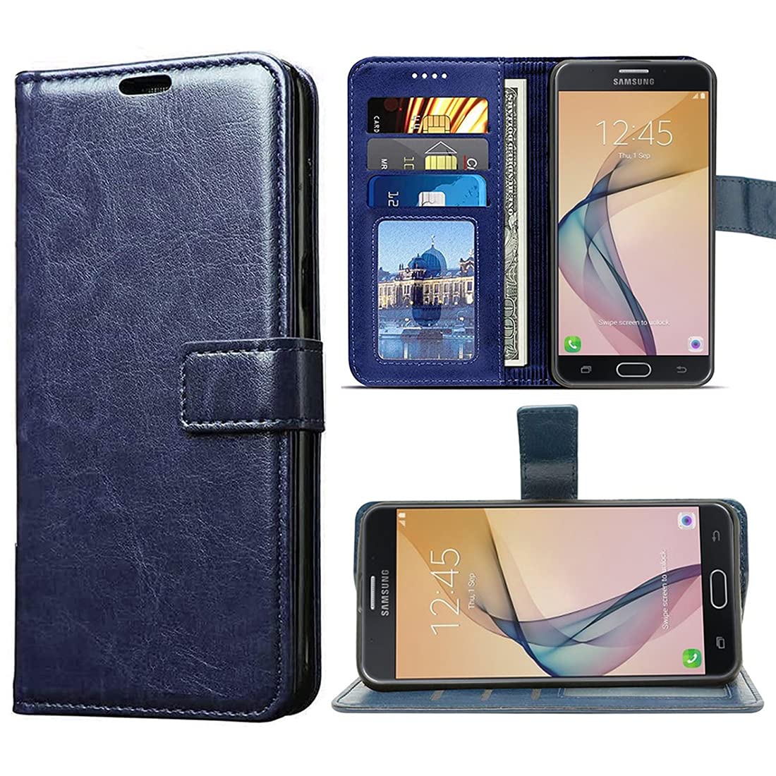 Premium Wallet Flip Cover for Samsung Galaxy J5 Prime