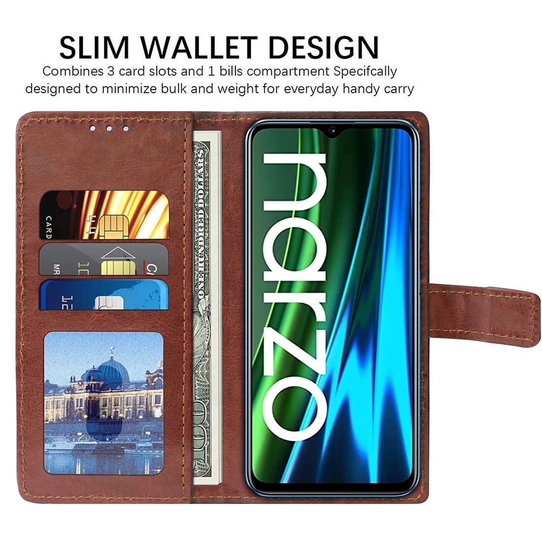 Premium Wallet Flip Cover for Realme Narzo 50i