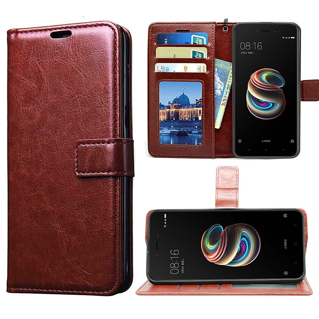 Premium Wallet Flip Cover for Mi Redmi 5A