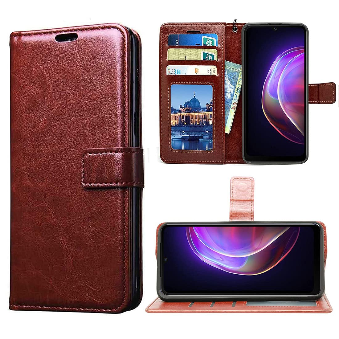 Premium Wallet Flip Cover for Vivo V21 5G