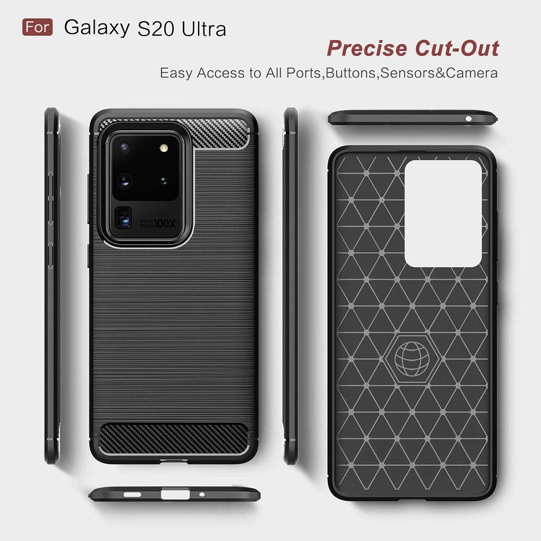 Carbon Fiber Case for Samsung Galaxy S20 Ultra 4G / S20 Ultra 5G