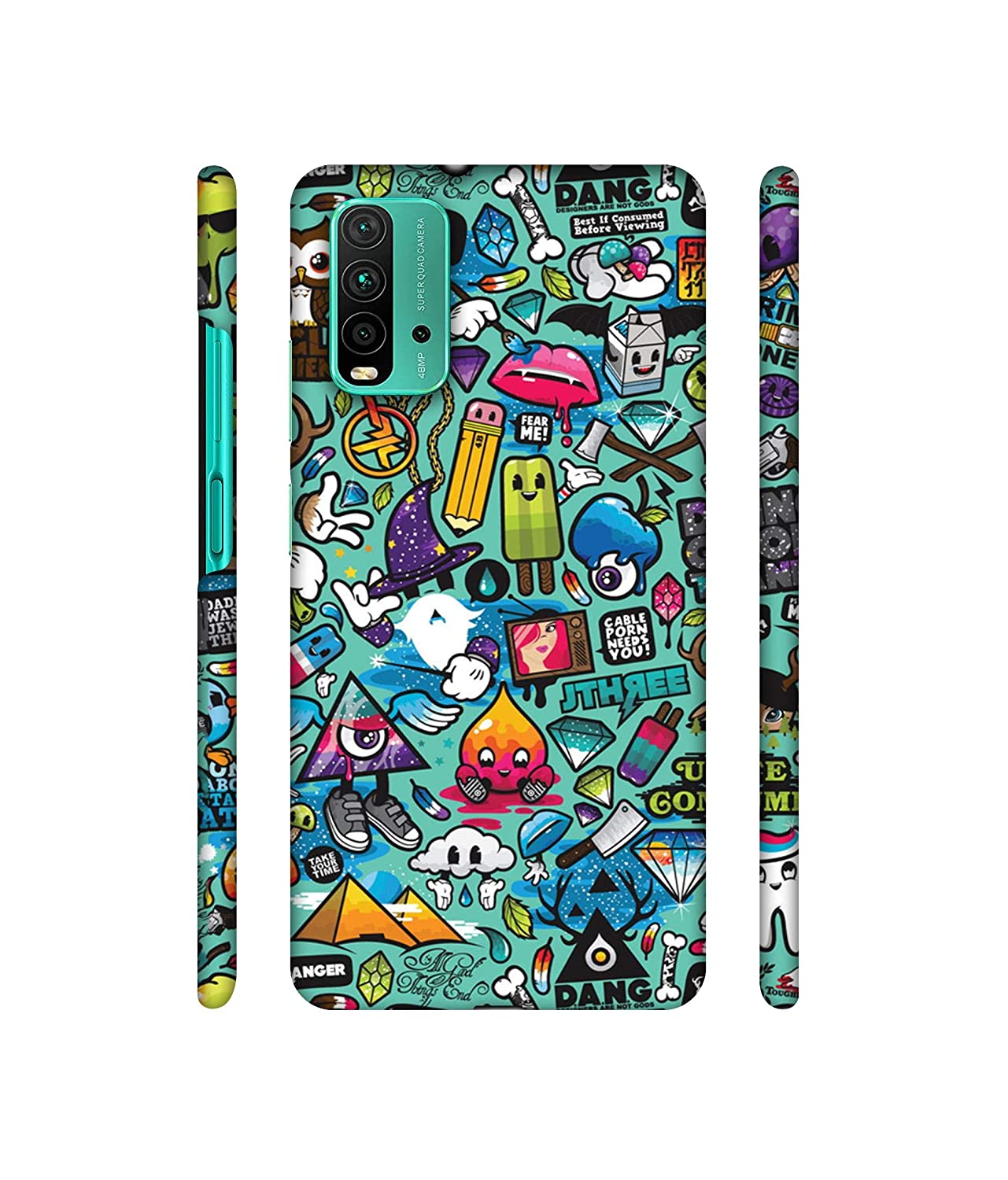 Crazy Designer Hard Back Cover for Mi Redmi 9 Power