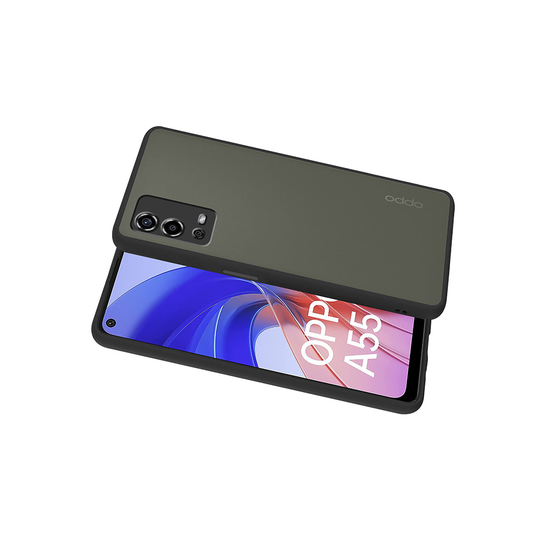 Smoke Back Case Cover for Oppo A55 4G