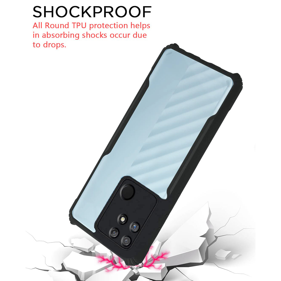 Shockproof Hybrid Cover for Realme Narzo 50A