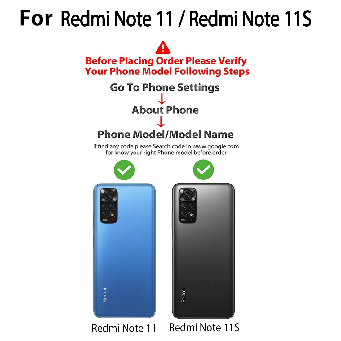 Shockproof Hybrid Cover for Mi Redmi Note 11 / Redmi Note 11S