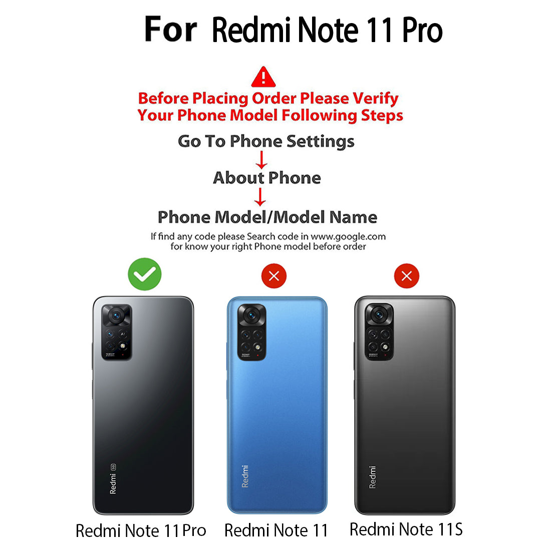 Shockproof Hybrid Cover for Mi Redmi Note 11 Pro 4G / Mi Redmi Note 11 Pro 5G / Mi Redmi Note 11 Pro Plus 5G