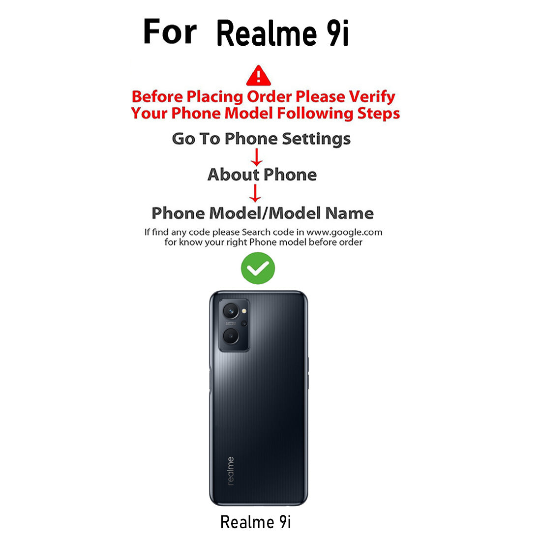 Shockproof Hybrid Cover for Realme 9i 4G
