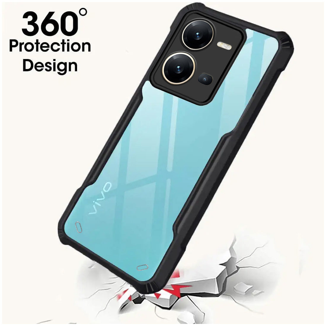Shockproof Hybrid Cover for Vivo V25 5G