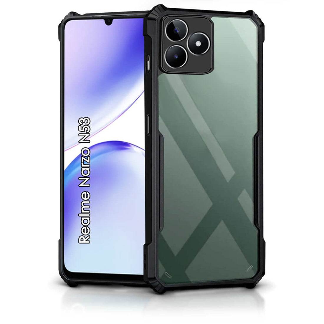 Shockproof Hybrid Cover for Realme Narzo N53 4G / C51 4G / C53 4G