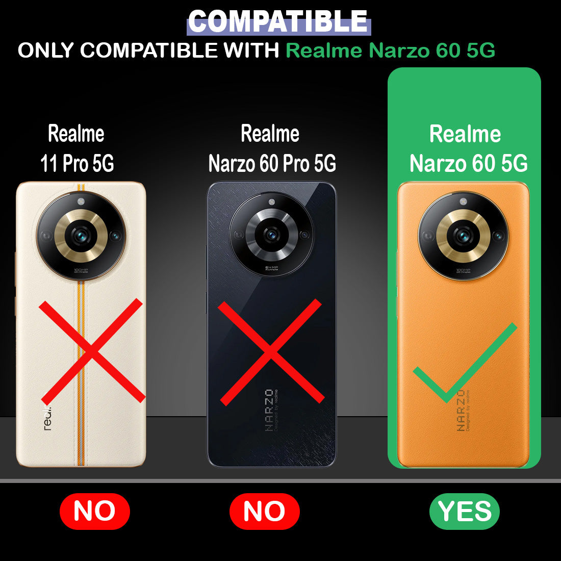 Shockproof Hybrid Cover for Realme Narzo 60 5G