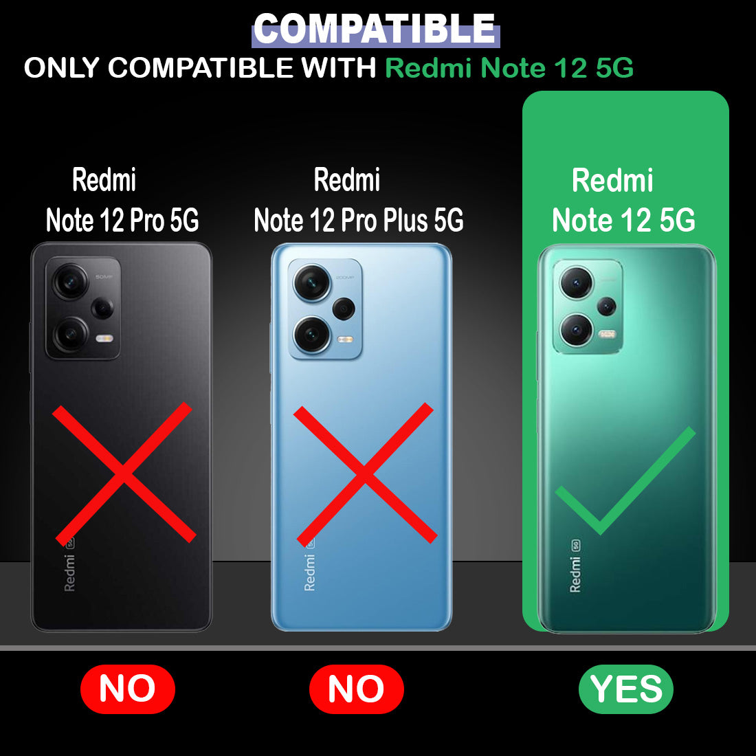 Shockproof Hybrid Cover for Mi Redmi Note 12 5G / Note 12R Pro 5G / Poco X5 5G