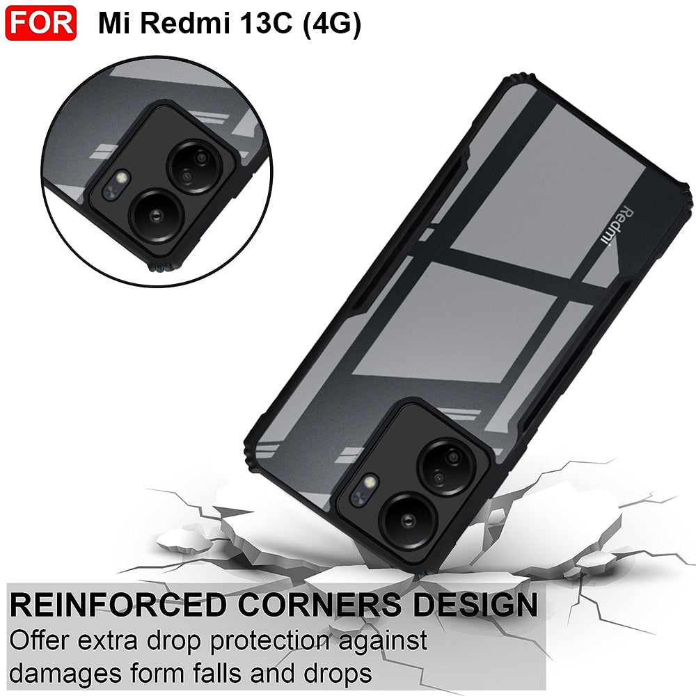 Shockproof Hybrid Cover for Mi Redmi 13C 4G