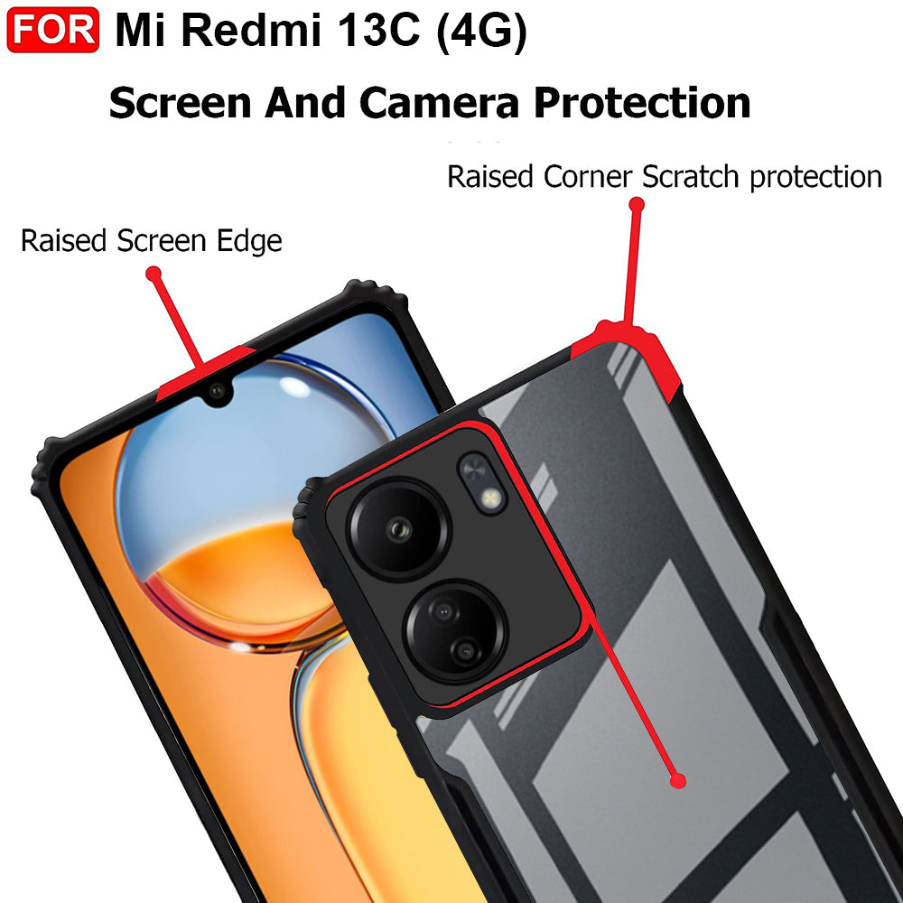 Shockproof Hybrid Cover for Mi Redmi 13C 4G