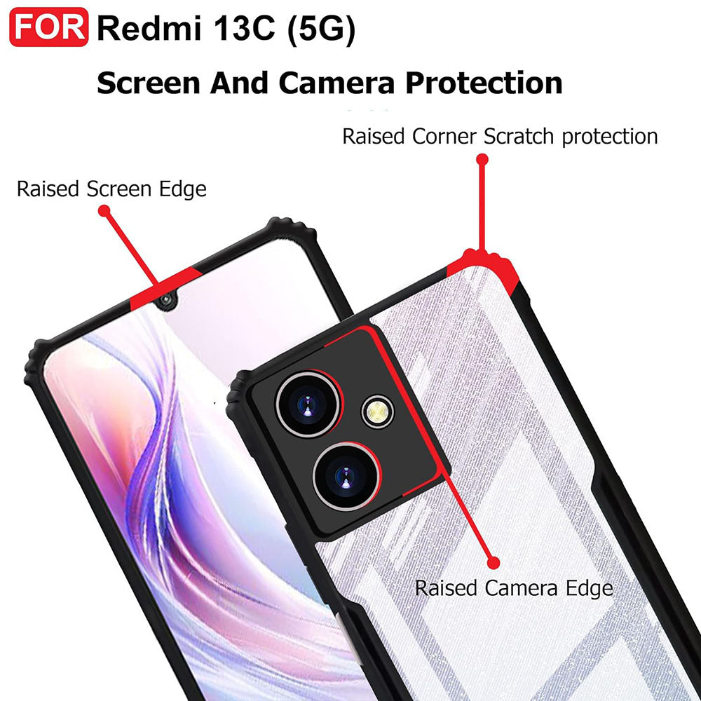 Shockproof Hybrid Cover for Mi Redmi 13C 5G