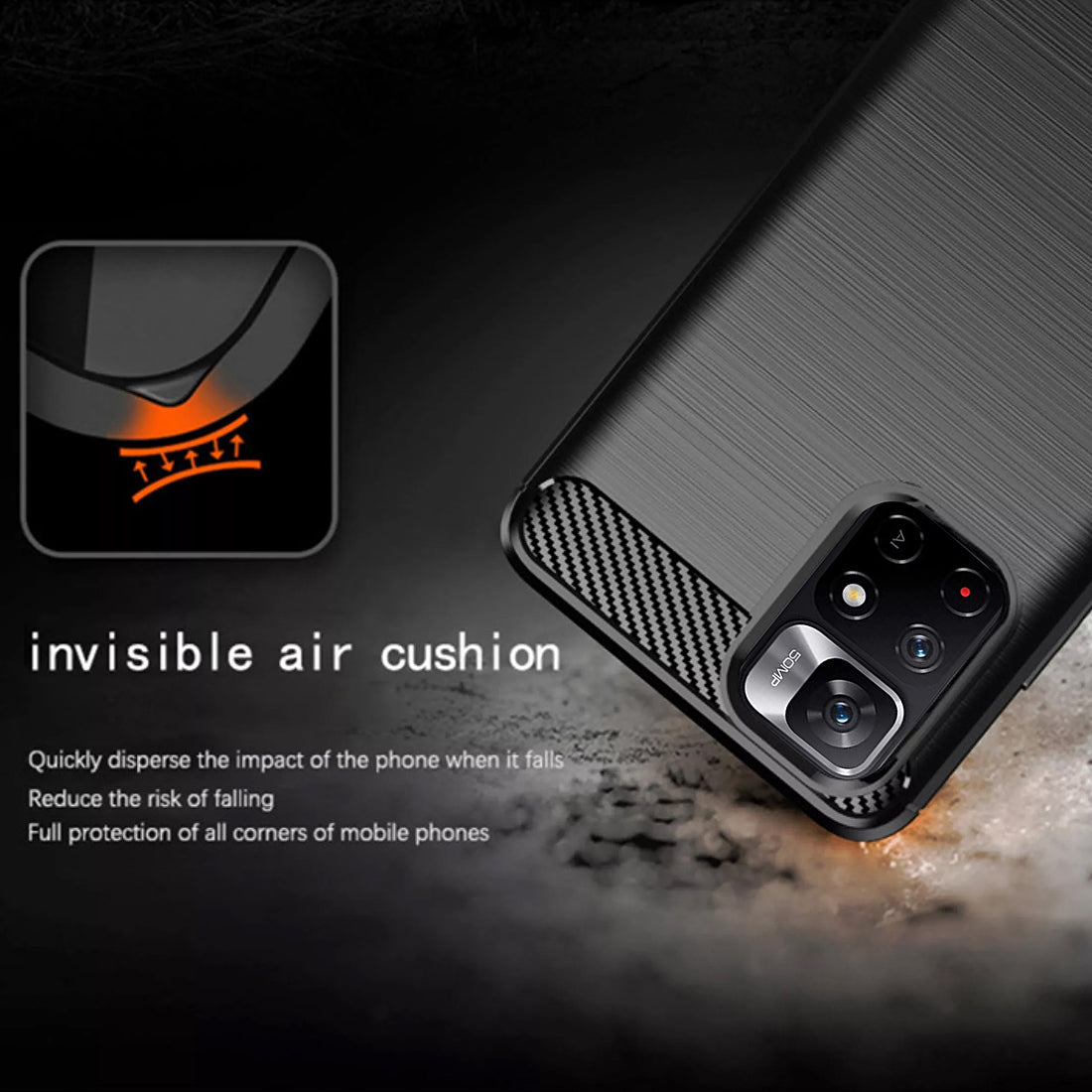 Carbon Fiber Case for Mi Redmi Note 11T 5G