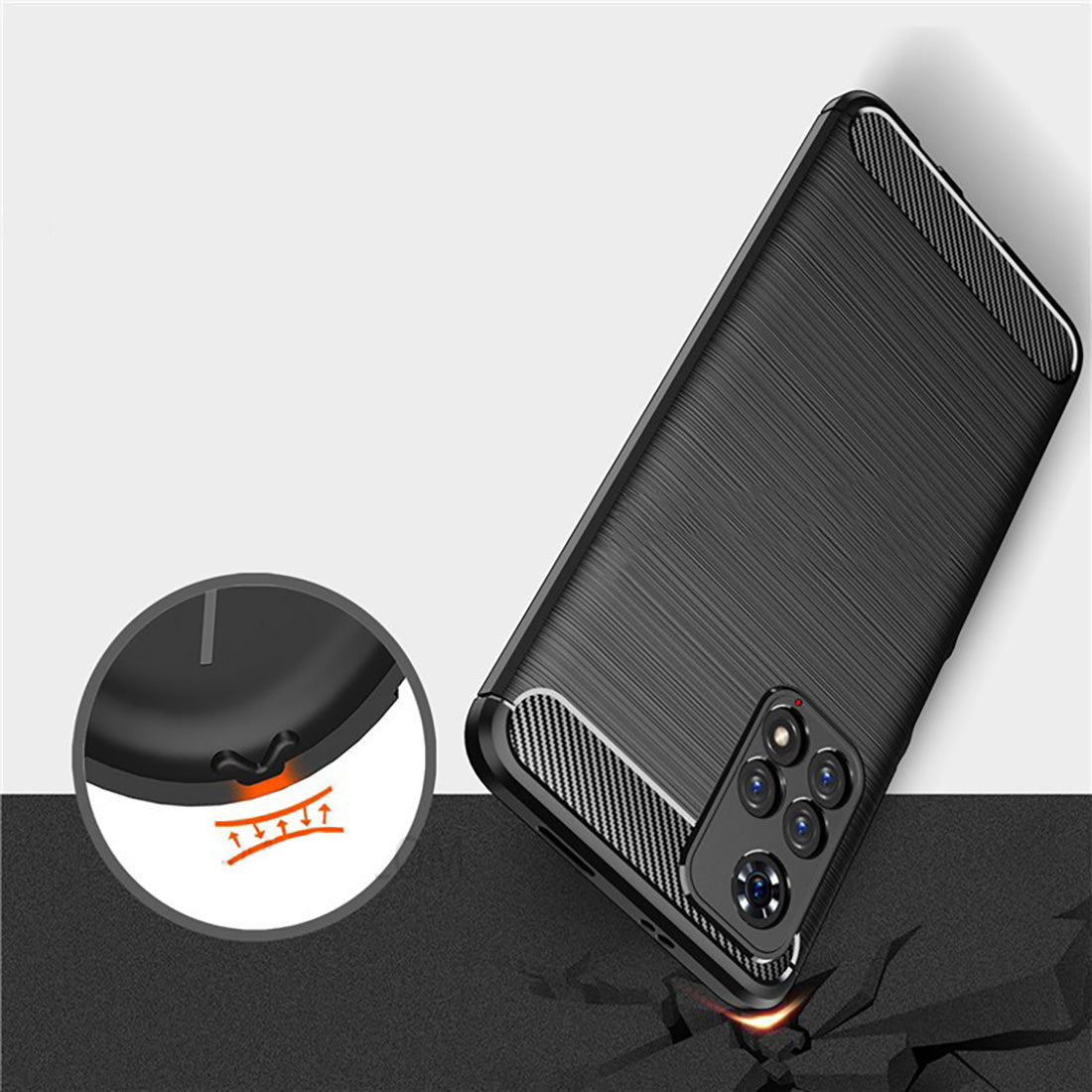 Carbon Fiber Case for Mi Redmi Note 11 4G / Redmi Note 11S 4G