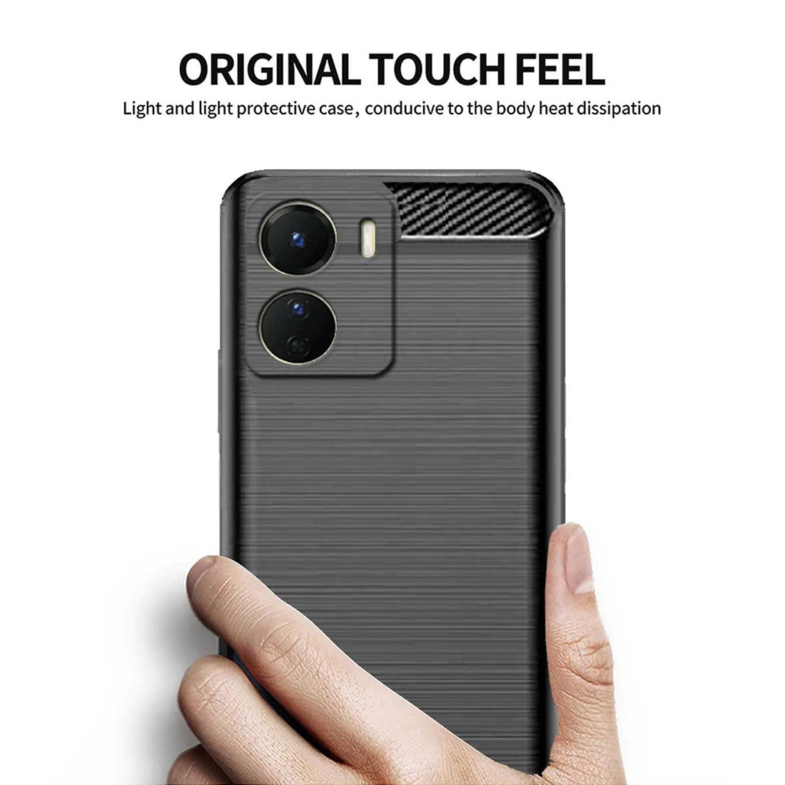 Carbon Fiber Case for Vivo Y56 4G / Y16 5G / T2x 5G