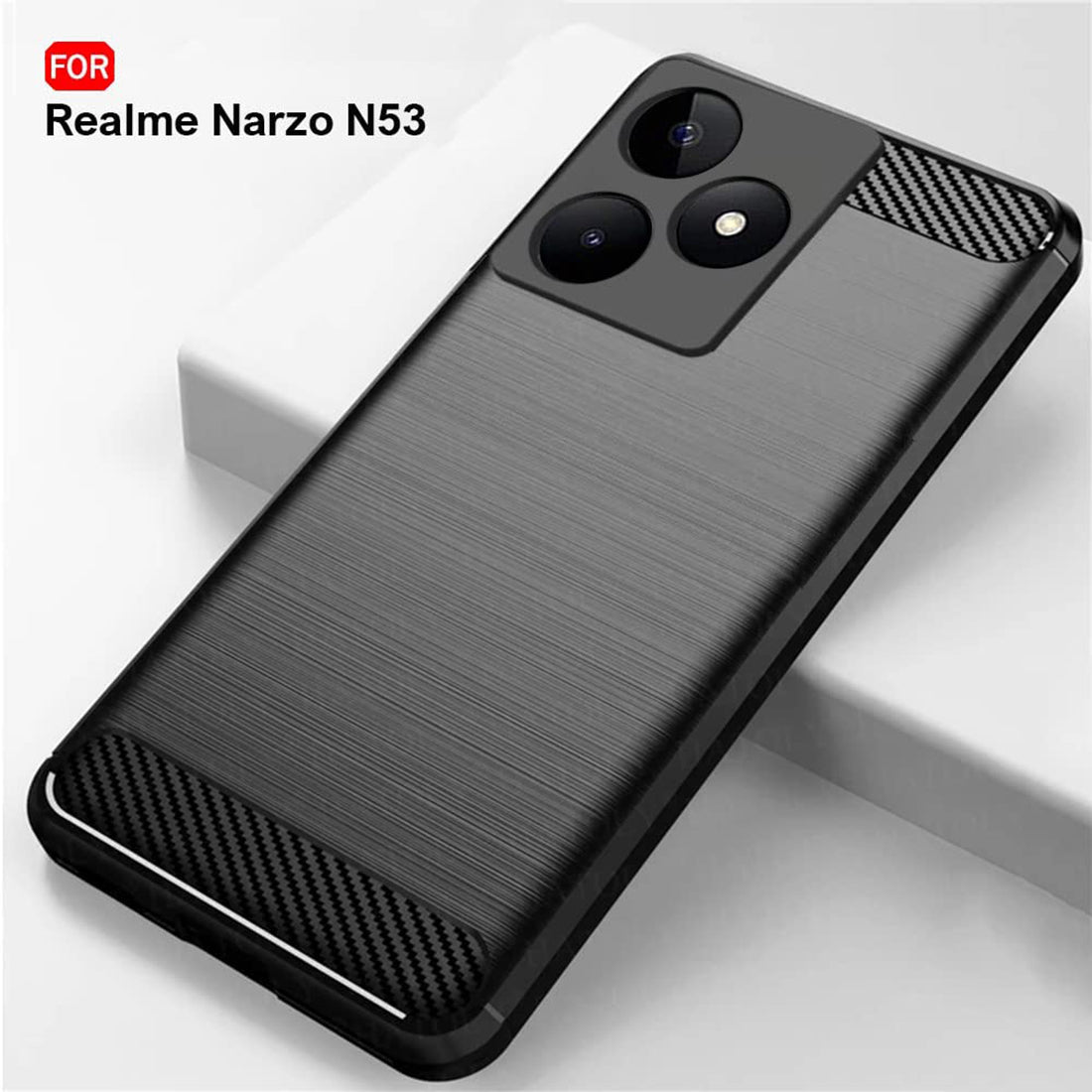 Carbon Fiber Case for Realme Narzo N53 4G / C53 4G / C51 4G