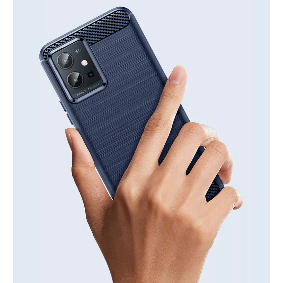 Carbon Fiber Case for Vivo Y75 5G / T1 5G / iQOO Z6 5G