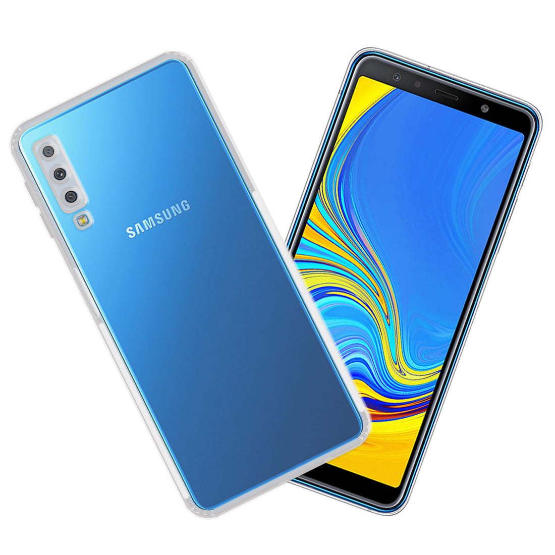 Anti Dust Plug Back Case Cover for Samsung Galaxy A7 (2018)