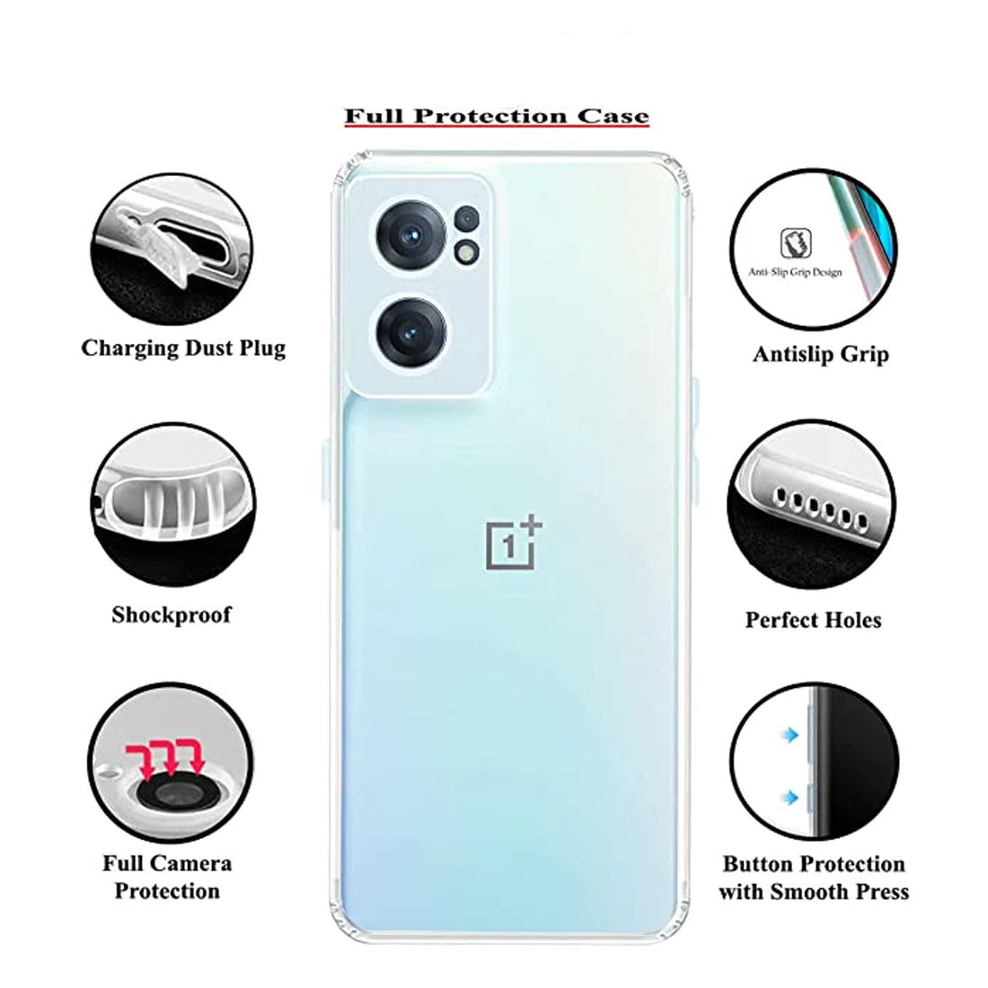 Anti Dust Plug Back Case Cover for OnePlus Nord CE 2 5G