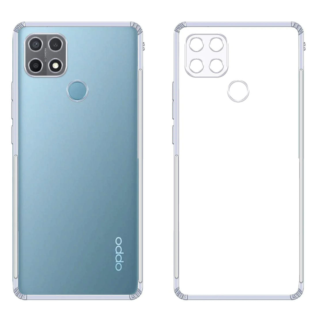 Anti Dust Plug Back Case Cover for Oppo A15 4G / A15S 4G