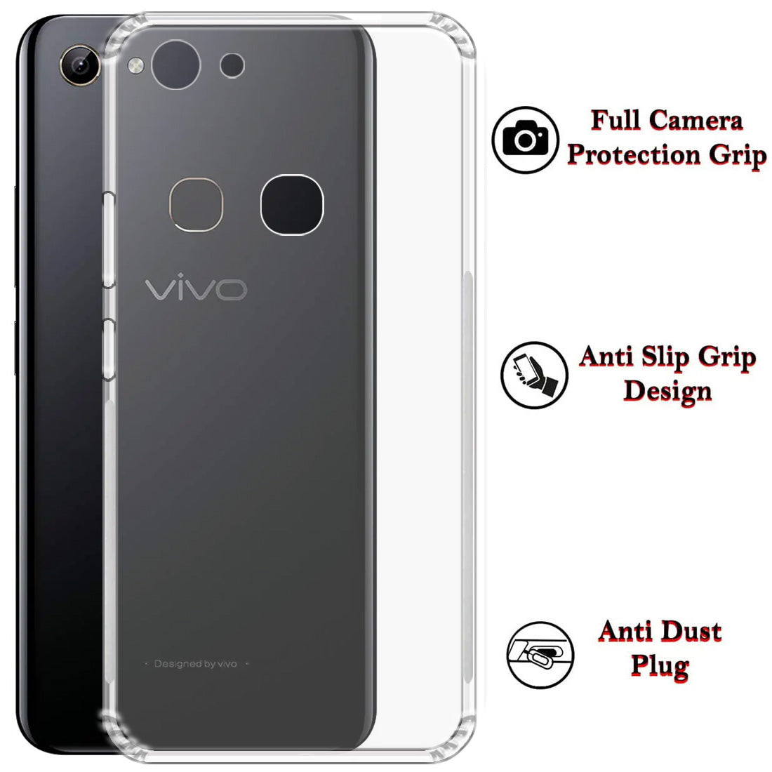 Anti Dust Plug Back Case Cover for Vivo Y83 Pro 4G