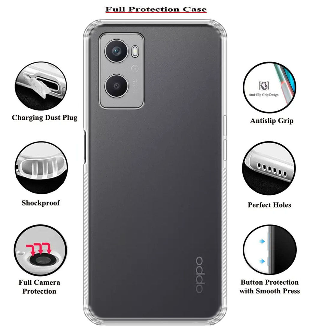 Anti Dust Plug Back Case Cover for Oppo K10 4G / A76 4G / A96 4G