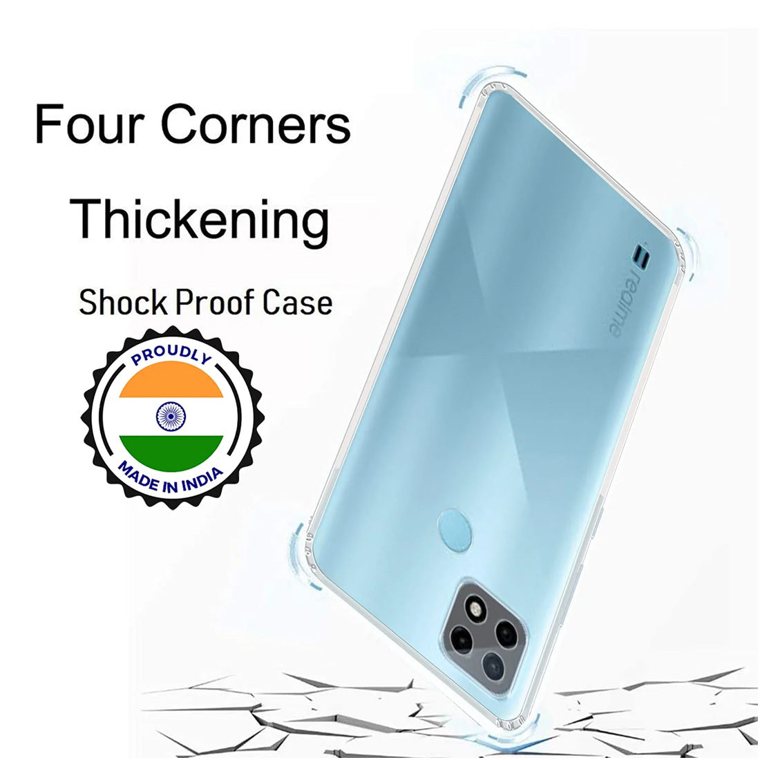 Anti Dust Plug Back Case Cover for Realme C21 4G