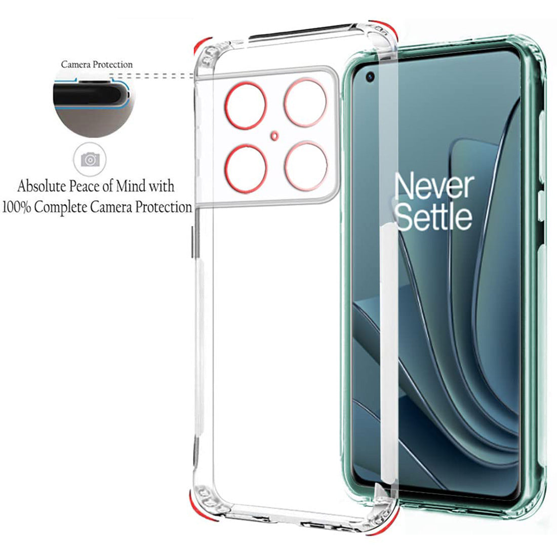 Anti Dust Plug Back Case Cover for OnePlus 10 Pro 5G
