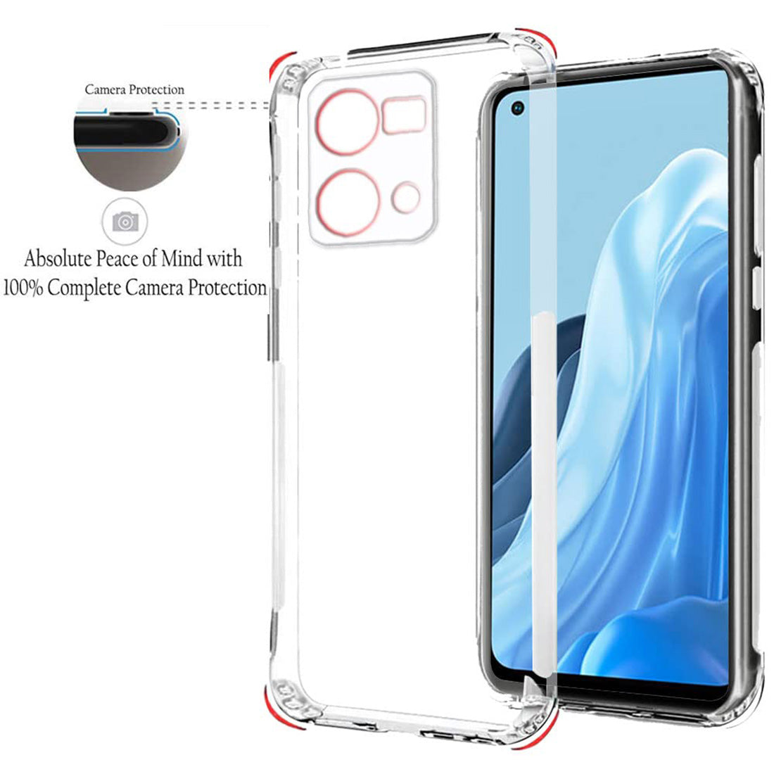 Anti Dust Plug Back Case Cover for Oppo F21 Pro 4G